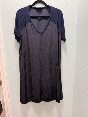 Lola & Sophie Navy Crewneck T-Shirt Dress. Size L